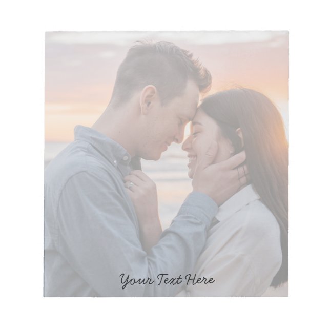 Bloco De Notas Moderno Moderno Crie sua própria foto e Texto (Frente)