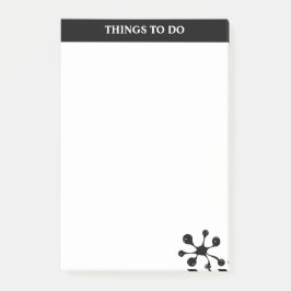 Bloco De Notas Moderno preto e branco elegante