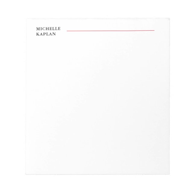 Bloco De Notas Moderno Profissional Exclusivo Preto e Branco (Frente)
