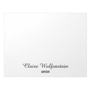Bloco De Notas Moderno Script Personalizado Elegante Profissional