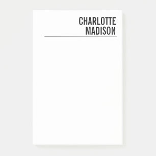 Bloco De Notas Moderno Simples Branco Minimalista Simples Tendênc