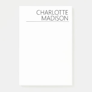 Bloco De Notas Moderno Simples Branco Minimalista Simples Tendênc