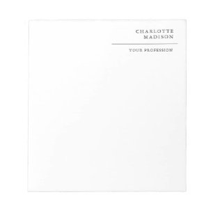 Bloco De Notas Moderno Simples Branco Moderno Minimalista Simples