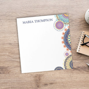 Bloco De Notas Moderno Simples Chic Estiloso Estilo Mandala
