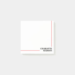 Bloco De Notas Moderno Simples Preto Branco Moderno Minimalista S