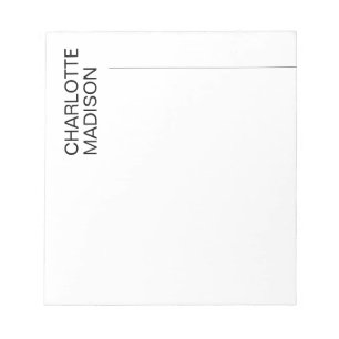 Bloco De Notas Moderno Simples Preto Branco Moderno Minimalista S