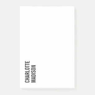 Bloco De Notas Moderno Simples Preto Branco Moderno Minimalista S