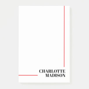 Bloco De Notas Moderno Simples Preto Branco Moderno Minimalista S