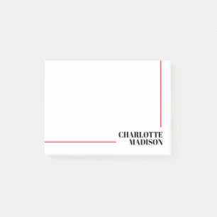 Bloco De Notas Moderno Simples Preto Branco Moderno Minimalista S