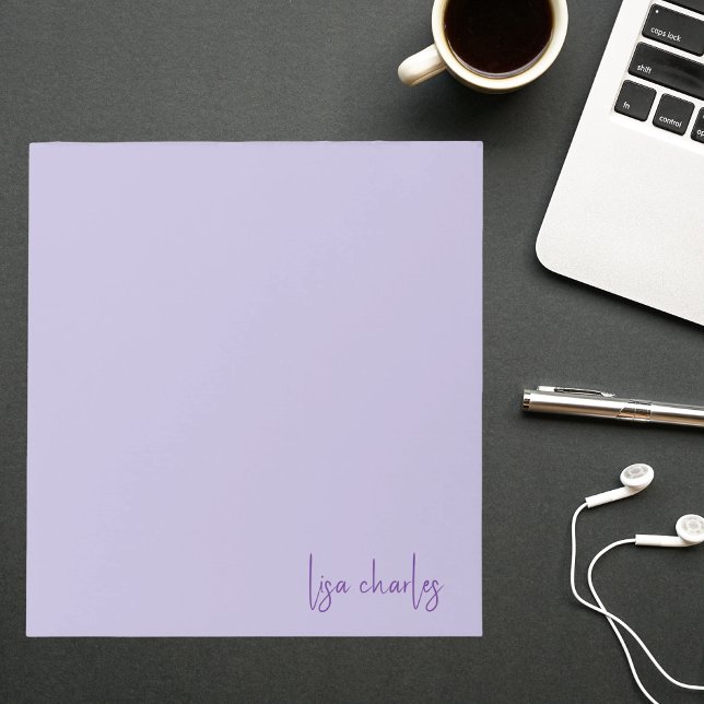 Bloco De Notas Moderno Tendência Moderno Pastel Roxo Fofo (Criador carregado)