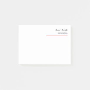 Bloco De Notas Moderno Vermelho Branco Simples Minimalista