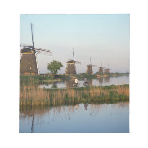Bloco De Notas Moinhos de vento, Kinderdijk, Holanda