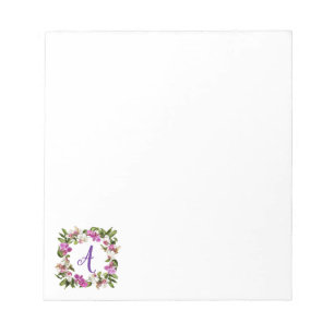 BLOCO DE NOTAS MOLDE FLORAL DE ORQUÍDEA