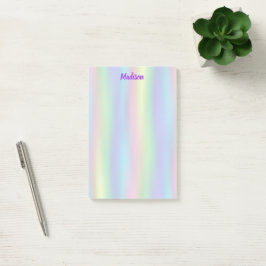 Bloco De Notas Mole Arco-Íris Holográfico | Personalizado