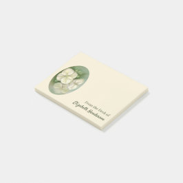 Bloco De Notas Molho Pastel Branco Hydrangea Floral