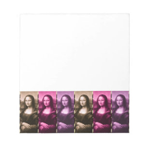 Bloco De Notas Mona Lisa Animal Imprime Chocolate Rosa Puro