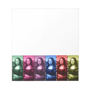 Bloco De Notas Mona Lisa Animal Print Rainbow