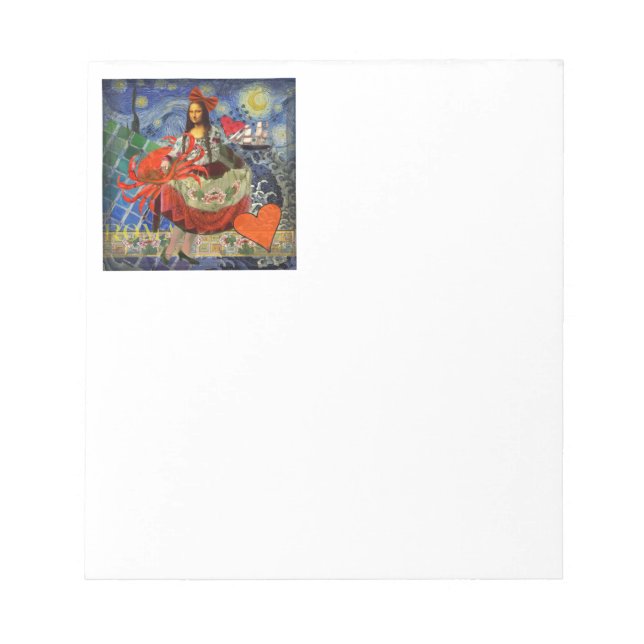 Bloco De Notas Mona Lisa Diversão Zodíaco Caprichoso  (Frente)