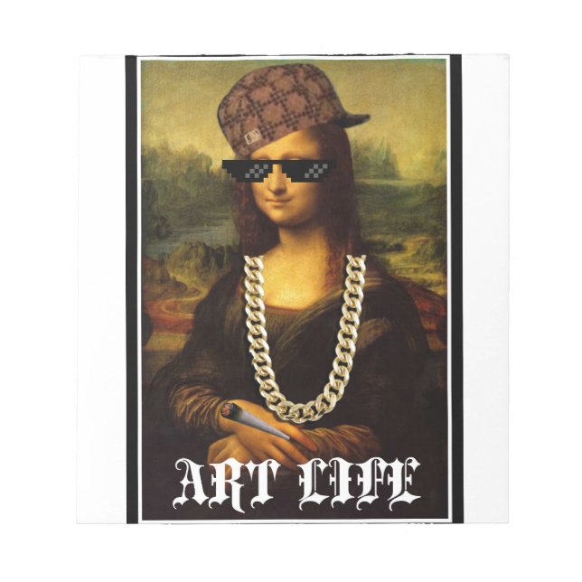 Bloco De Notas Mona Lisa Thug Life Art Life (Frente)
