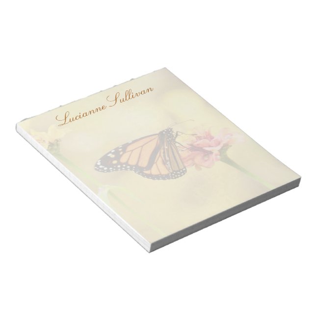 Bloco De Notas Monarch Butterfly on Zinnia (Inclinado)