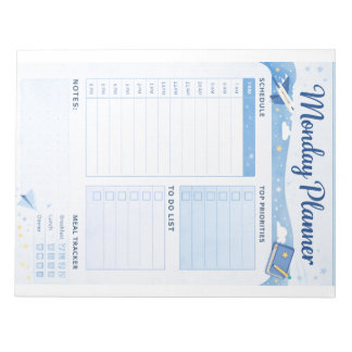 Bloco De Notas Monday Daily Planner Printable 