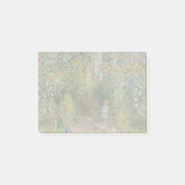 Bloco De Notas Monet Garden Vetheuil Impressionim Pintura (Frente)
