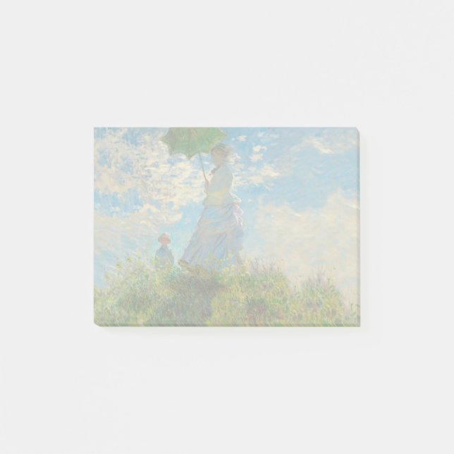 Bloco De Notas Monet Mulher Guarda-Sol Impressionismo (Frente)