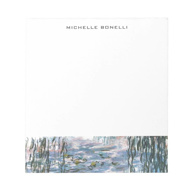 Bloco De Notas Monet Nenúfares Profissional Simples Minimalista (Frente)