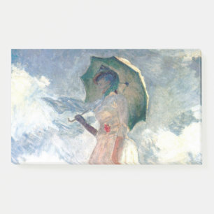 Bloco De Notas Monet Woman com Parasol à esquerda