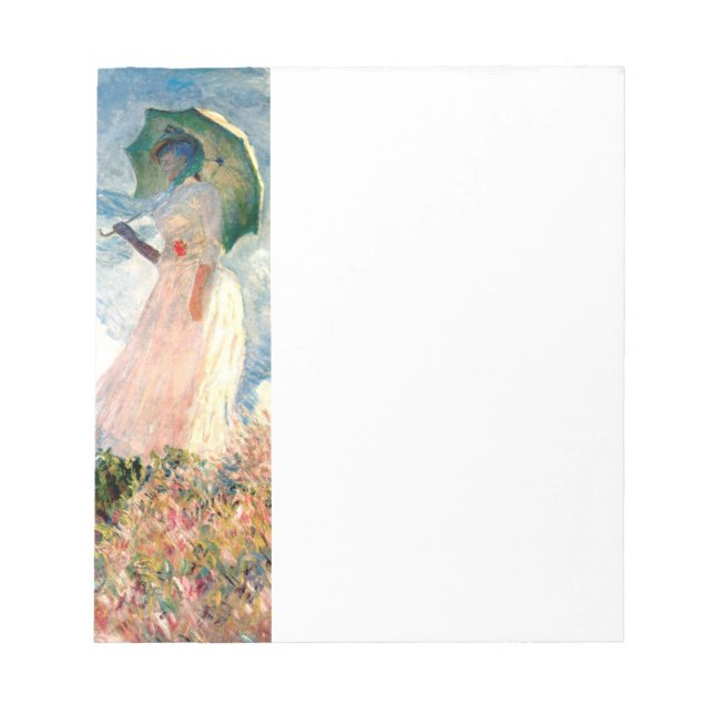 Bloco De Notas Monet Woman com Parasol à esquerda (Frente)
