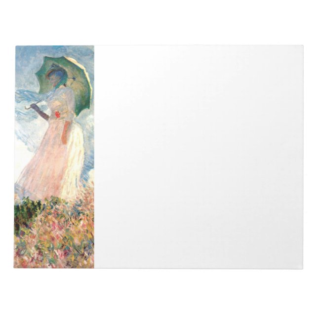Bloco De Notas Monet Woman com Parasol à esquerda (Frente)