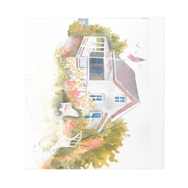 Bloco De Notas Monhegan Cottage J Kilburn (Frente)