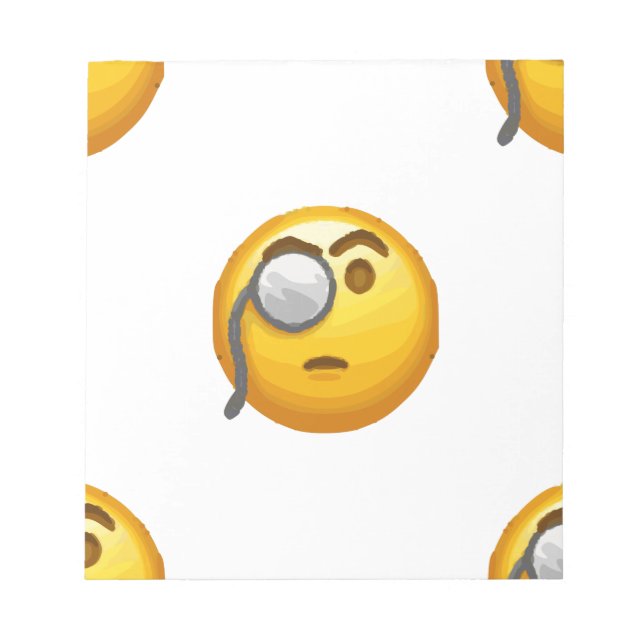 Bloco De Notas monóculo emoji (Frente)