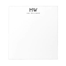 Bloco de notas monograma