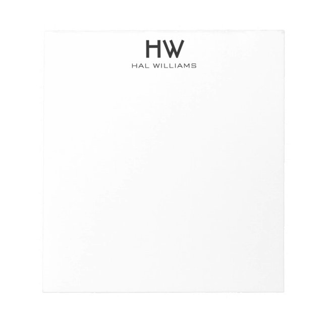 Bloco de notas monograma (Frente)