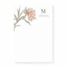 Monograma Botânico Floral Vintage Personalizado