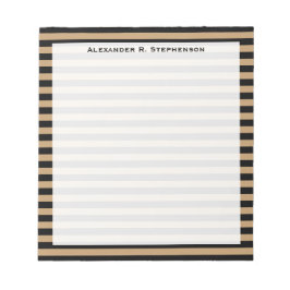 Bloco De Notas Monograma - Camelo Castanho e Greve Negra