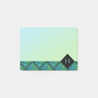 Monograma Celtic Knot Diamond Blue Posto verde