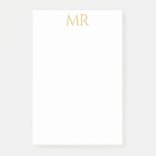 Bloco De Notas Monograma Clássico Profissional Minimalista Simple