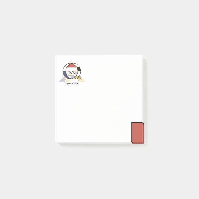 Bloco De Notas Monograma de Arte Moderna. Letra Q (Frente)