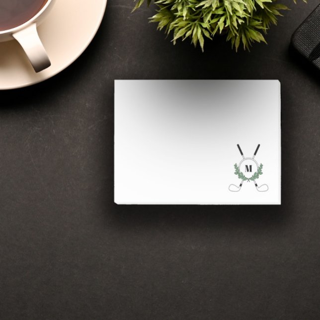 Bloco De Notas Monograma de Clubs de Golfe Cruzado (Criador carregado)