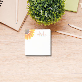 Bloco De Notas Monograma de girassol