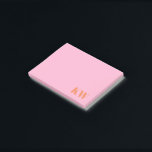 Bloco De Notas Monograma de iniciais laranja rosa moderno persona<br><div class="desc">Blocos de notas adesivas de iniciais monograma laranja rosa moderno personalizado</div>