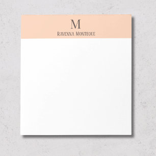 Bloco De Notas Monograma de Letra de Nome Personalizado Minimalis