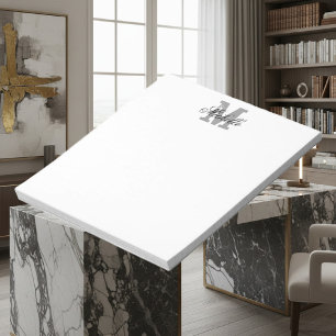 Bloco de notas monograma de nome personalizado chi