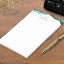 Monograma de Script Glitter Dourado de Geodo Agato