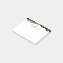 Monograma de Script Glitter Dourado de Geodo de Ag