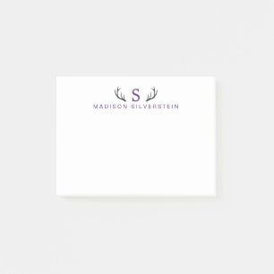 Bloco De Notas Monograma de Veados Clássicos