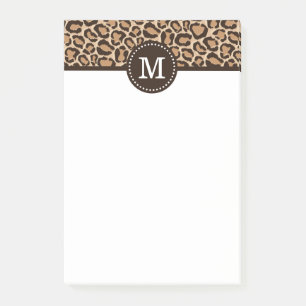 Bloco De Notas Monograma do costume do impressão de Brown e de