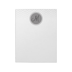 Bloco De Notas Monograma do memorando do ziguezague do teste